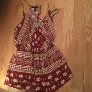Elephant patterned romper